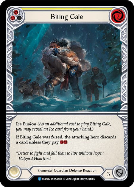 Biting Gale (Yellow) [OLD012] (Tales of Aria Oldhim Blitz Deck)  1st Edition Normal | Webway Games