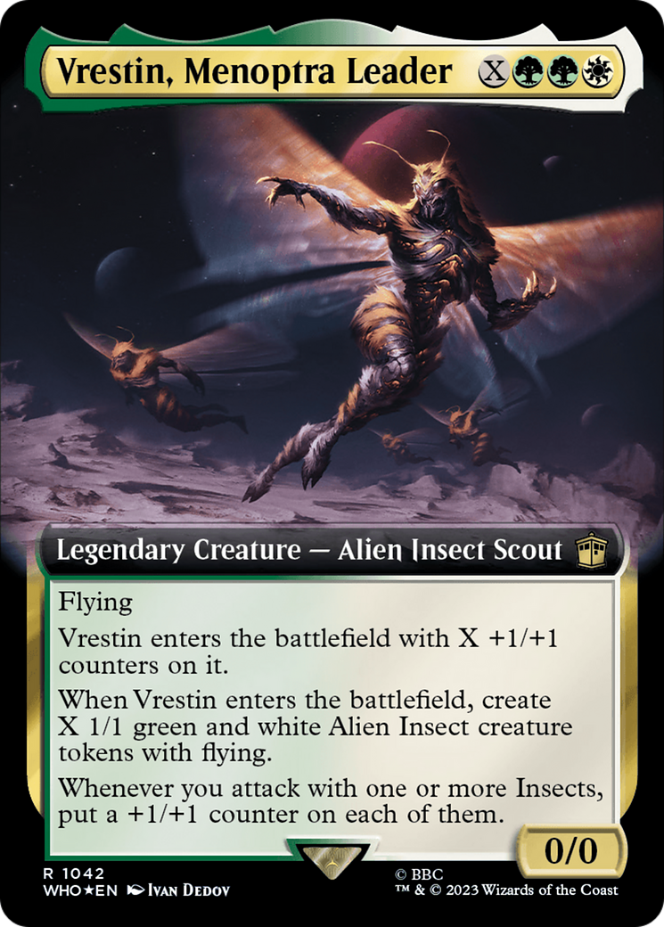 Vrestin, Menoptra Leader (Extended Art) (Surge Foil) [Doctor Who] | Webway Games