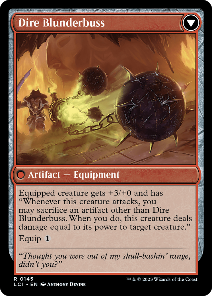 Dire Flail // Dire Blunderbuss [The Lost Caverns of Ixalan Prerelease Cards] | Webway Games