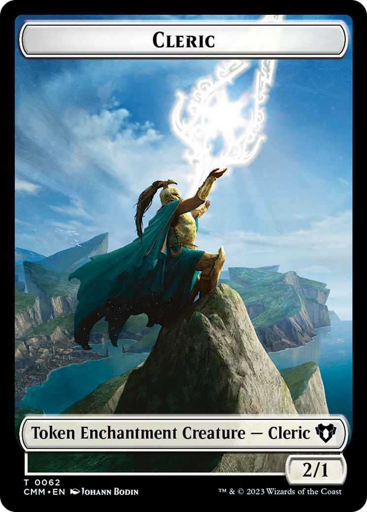 Elf Warrior // Cleric Double-Sided Token [Commander Masters Tokens] | Webway Games