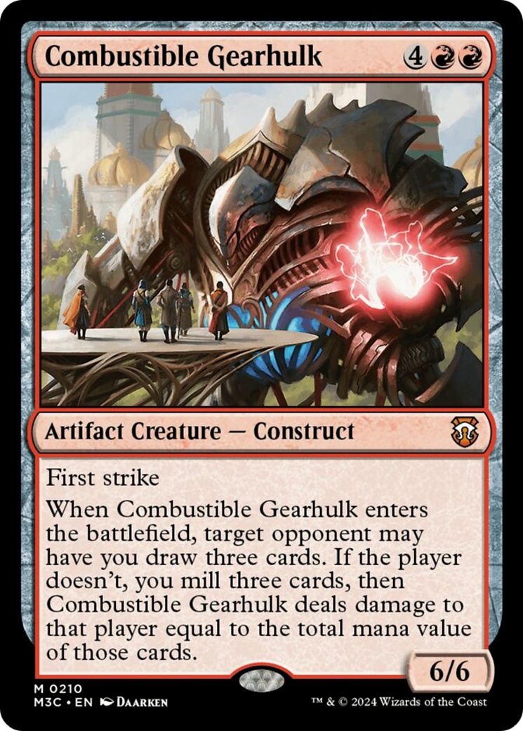 Combustible Gearhulk (Ripple Foil) [Modern Horizons 3 Commander] | Webway Games