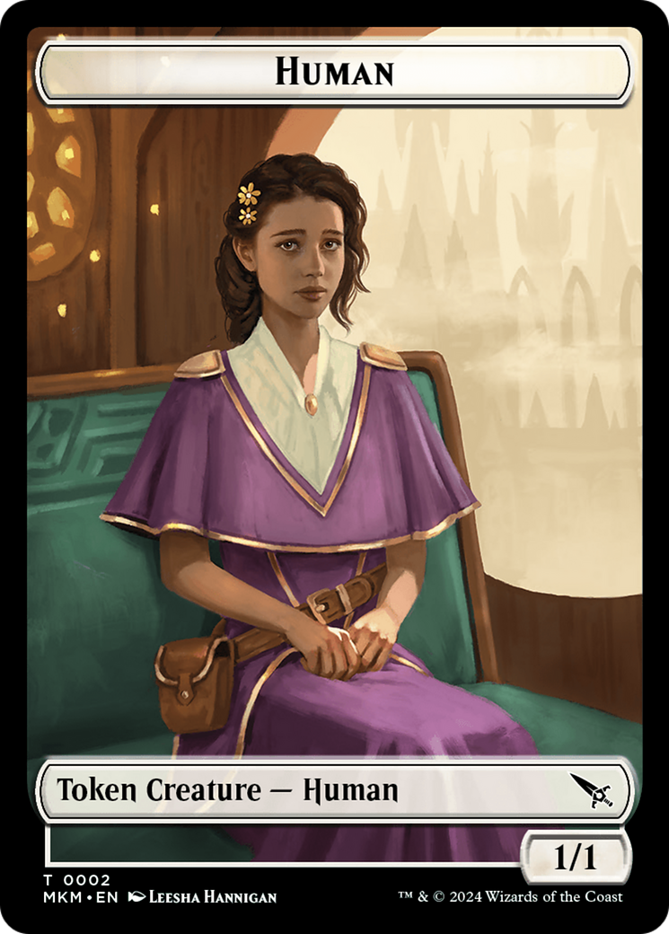Detective // Human Double-Sided Token [Murders at Karlov Manor Tokens] | Webway Games