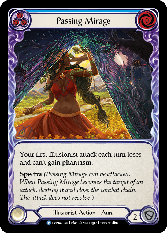 Passing Mirage (Blue) [EVR142] (Everfest)  1st Edition Rainbow Foil | Webway Games