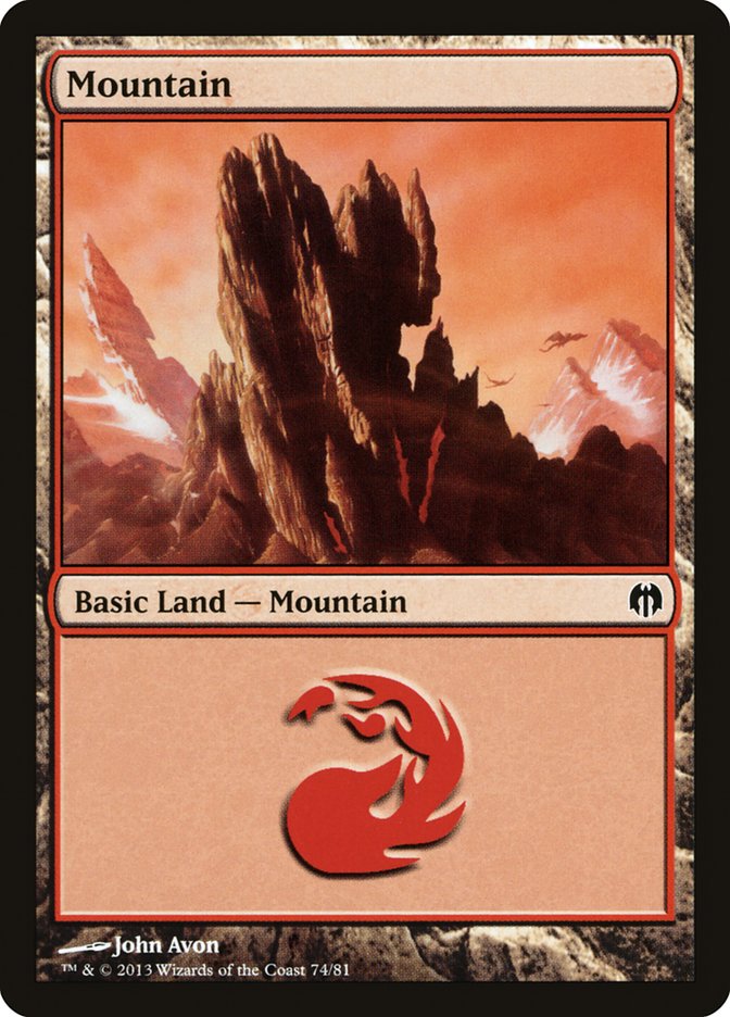 Mountain (74) [Duel Decks: Heroes vs. Monsters] | Webway Games