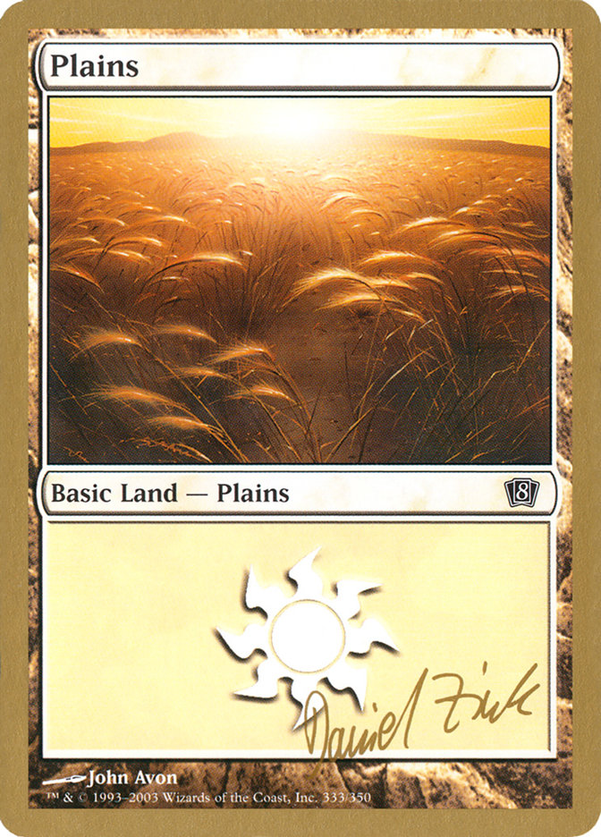 Plains (dz333) (Daniel Zink) [World Championship Decks 2003] | Webway Games