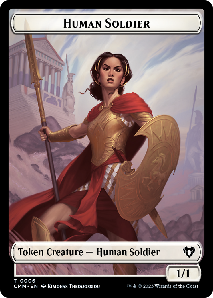 Human Soldier Token [Commander Masters Tokens] | Webway Games