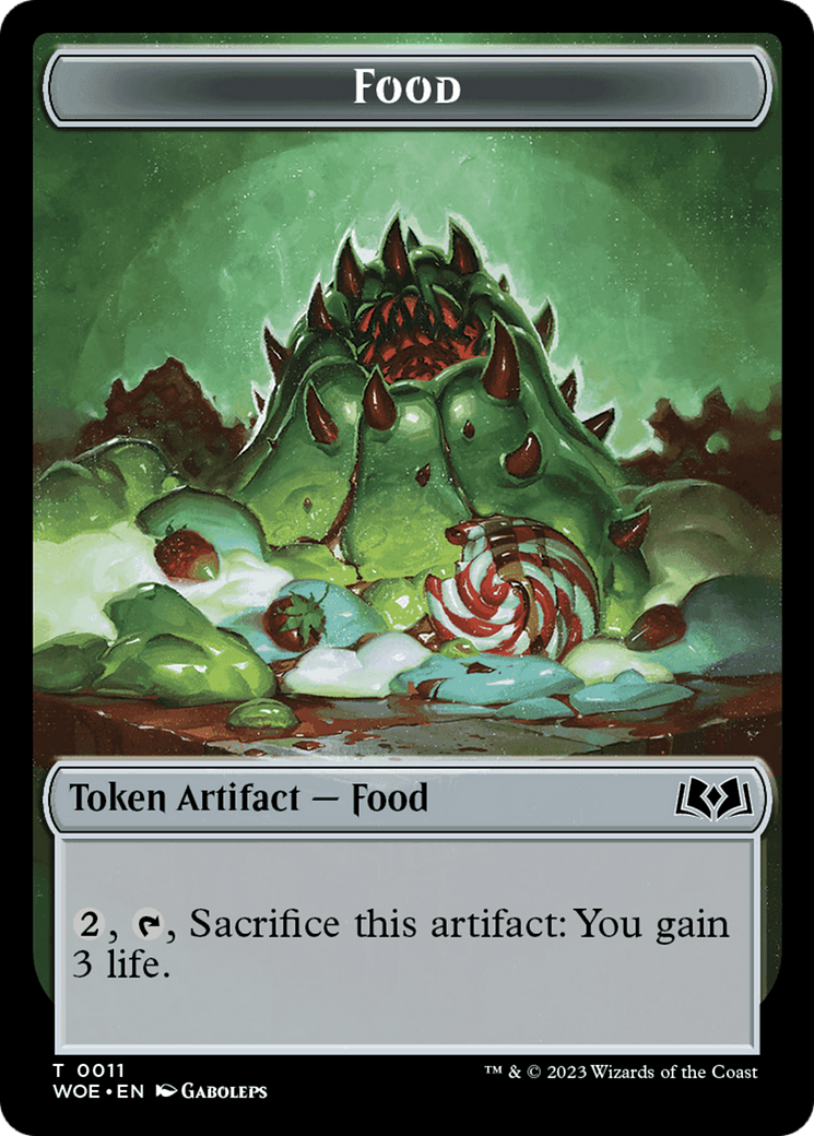 Treasure // Food (0011) Double-Sided Token [Wilds of Eldraine Tokens] | Webway Games