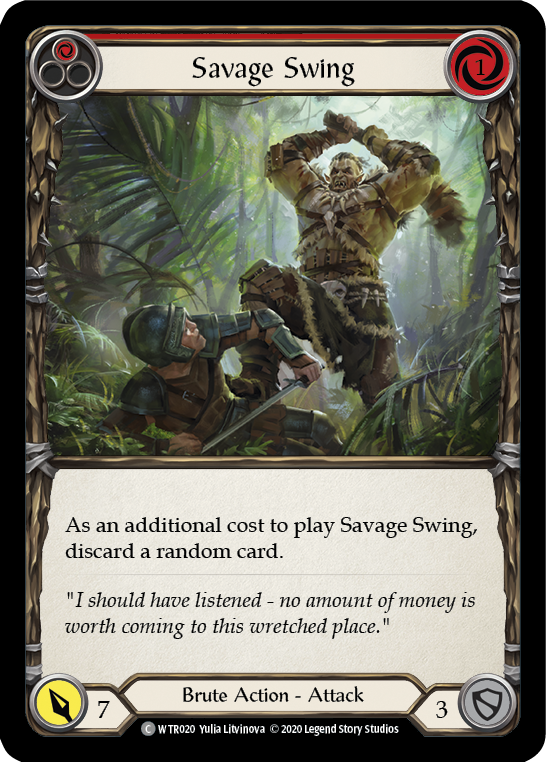Savage Swing (Red) [U-WTR020] (Welcome to Rathe Unlimited)  Unlimited Normal | Webway Games