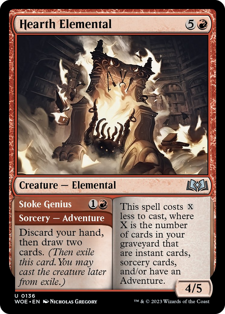 Hearth Elemental // Stoke Genius [Wilds of Eldraine] | Webway Games