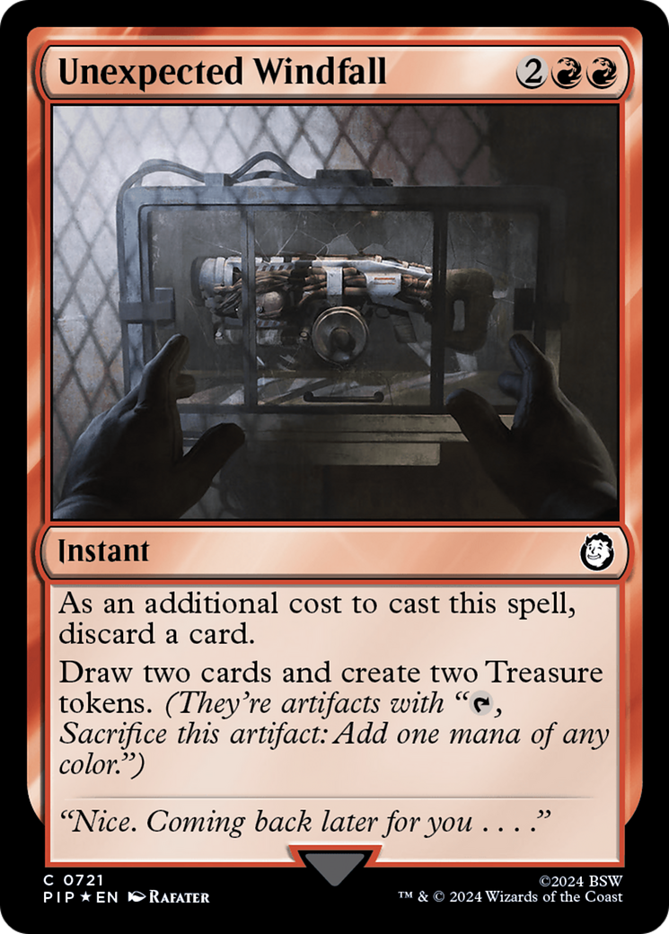 Unexpected Windfall (Surge Foil) [Fallout] | Webway Games