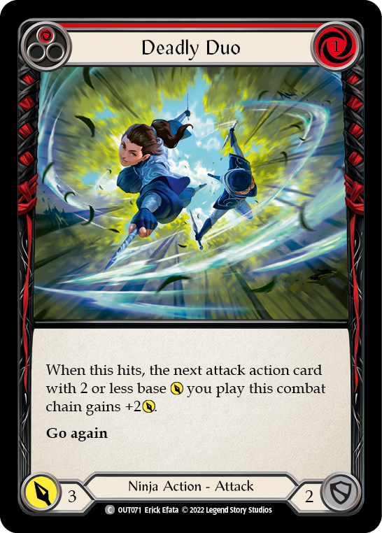 Deadly Duo (Red) [OUT071] (Outsiders)  Rainbow Foil | Webway Games