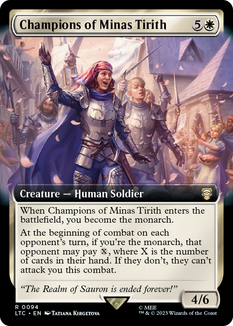 Champions of Minas Tirith (Extended Art) [The Lord of the Rings: Tales of Middle-Earth Commander] | Webway Games