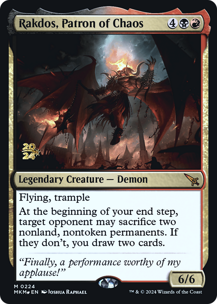 Rakdos, Patron of Chaos [Murders at Karlov Manor Prerelease Promos] | Webway Games