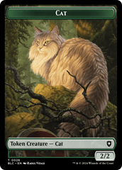 Elemental // Cat Double-Sided Token [Bloomburrow Commander Tokens] | Webway Games