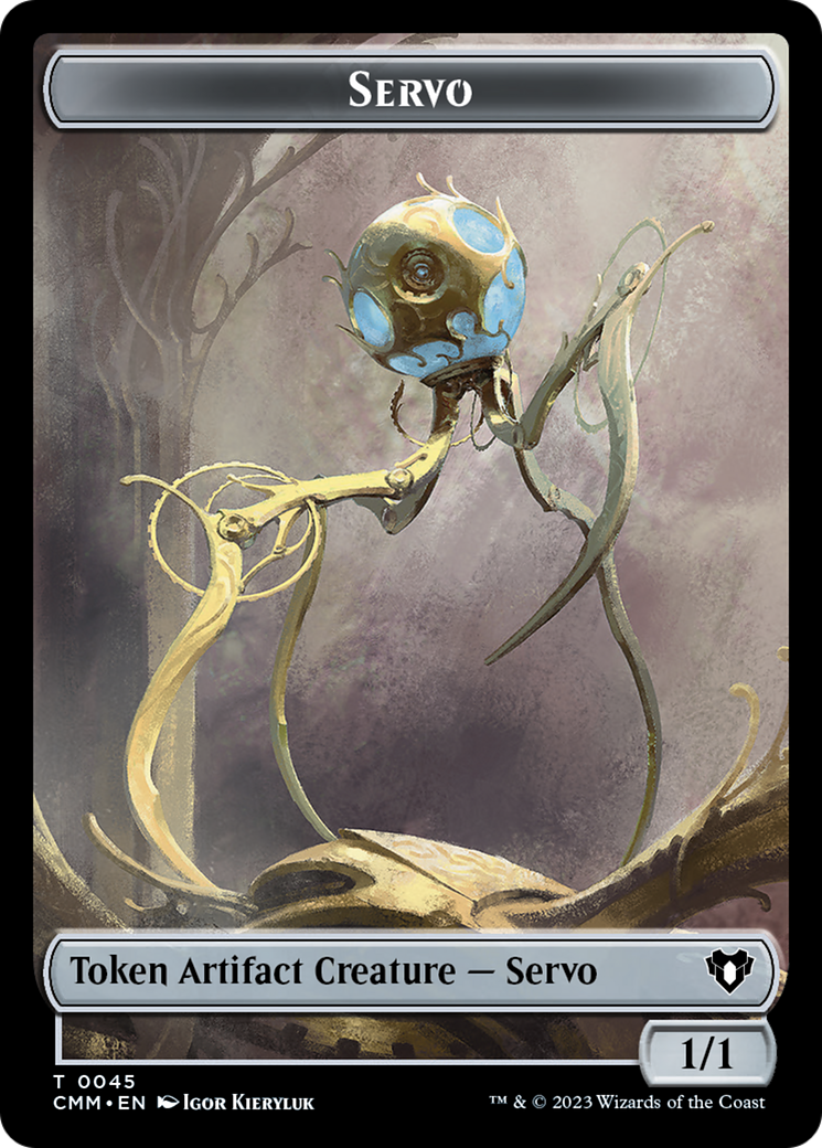Soldier // Servo Double-Sided Token [Commander Masters Tokens] | Webway Games