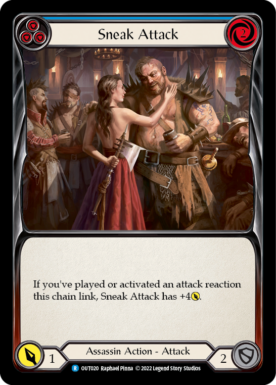 Sneak Attack (Blue) [OUT020] (Outsiders)  Rainbow Foil | Webway Games