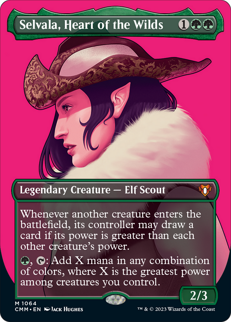 Selvala, Heart of the Wilds (Borderless Textured Foil Frame Break) [Commander Masters] | Webway Games