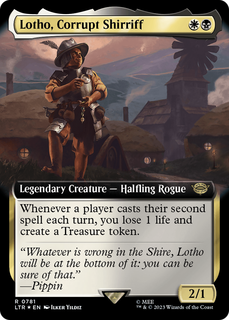 Lotho, Corrupt Shirriff (Extended Art) (Surge Foil) [The Lord of the Rings: Tales of Middle-Earth] | Webway Games