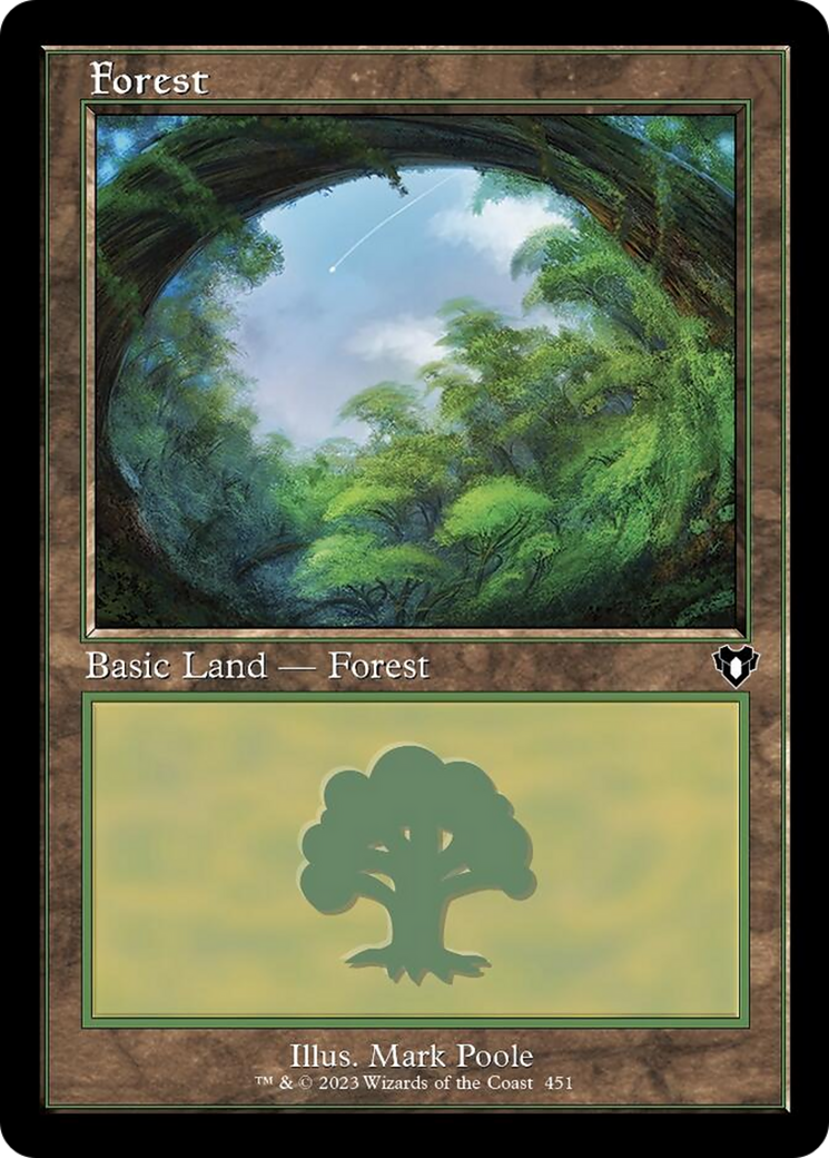 Forest (451) (Retro) [Commander Masters] | Webway Games