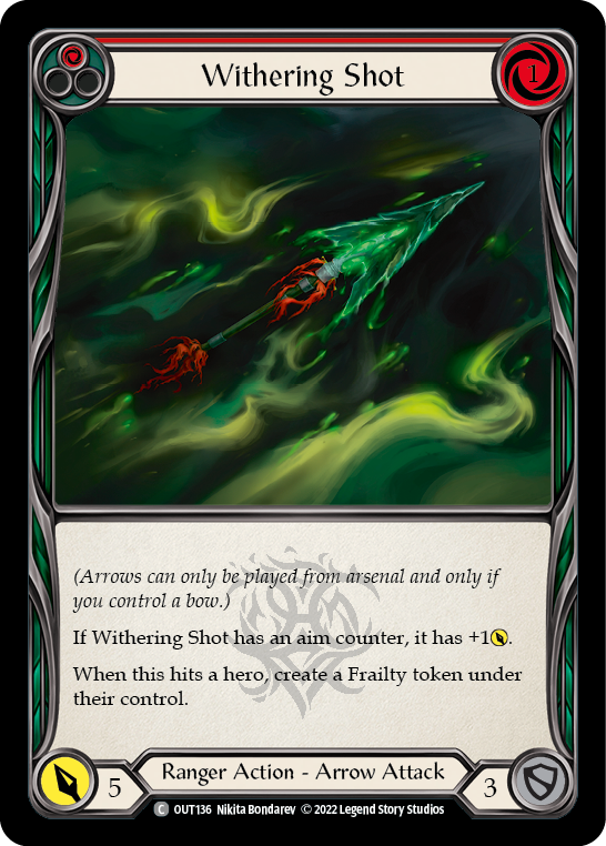 Withering Shot (Red) [OUT136] (Outsiders)  Rainbow Foil | Webway Games