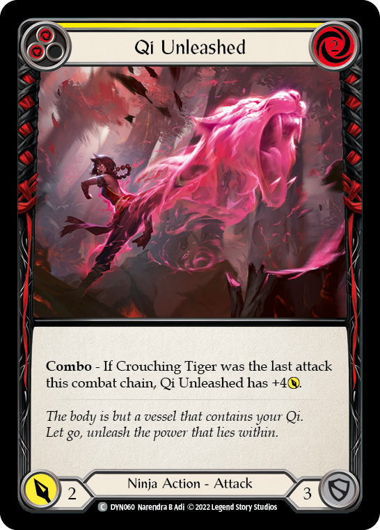 Qi Unleashed (Yellow) [DYN060] (Dynasty)  Rainbow Foil | Webway Games
