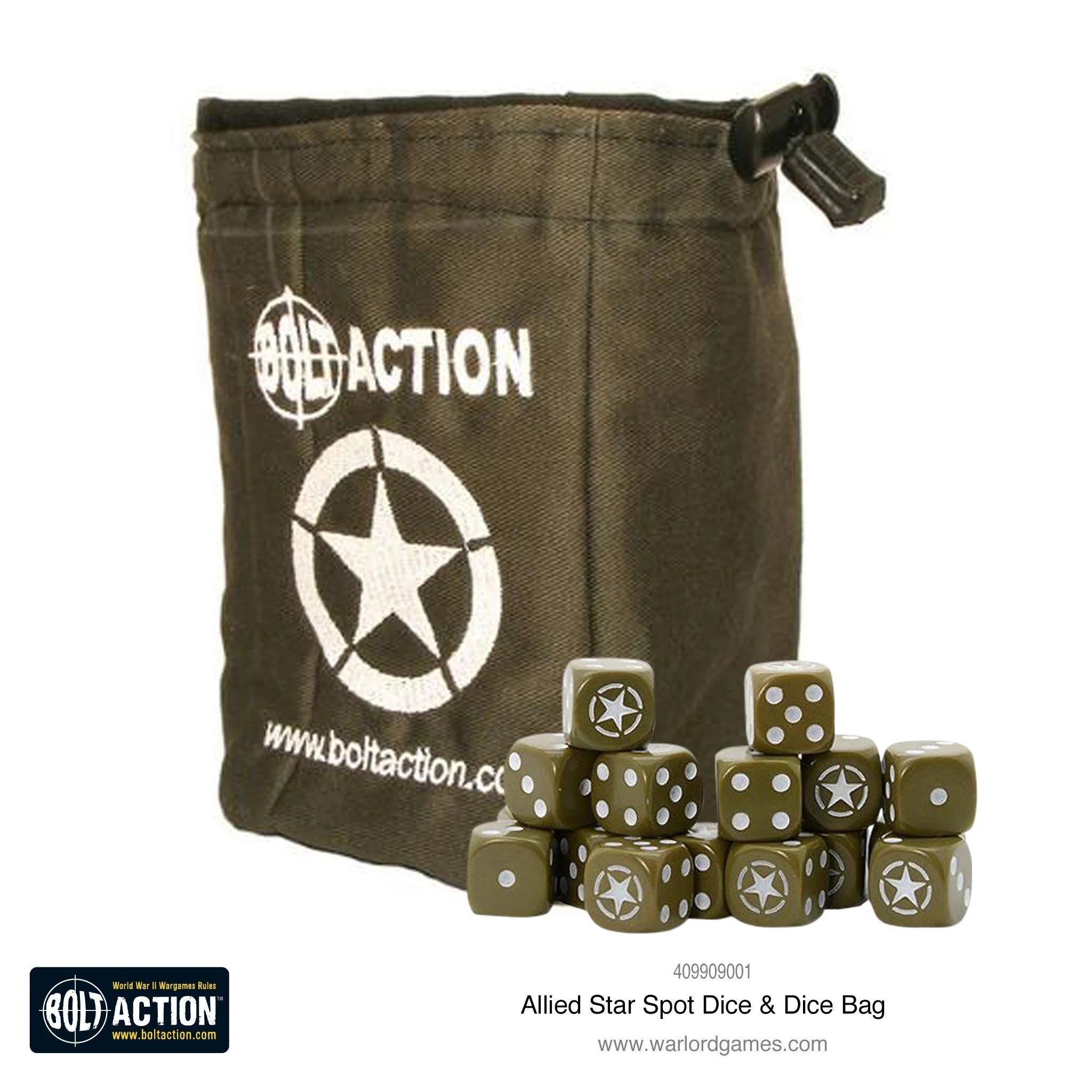 Bolt Action Allied Start Dice Bag | Webway Games