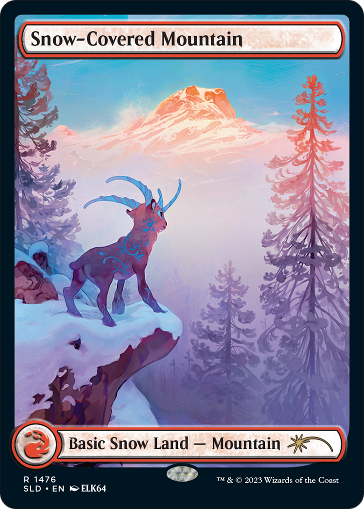 Snow-Covered Mountain (1476) (Rainbow Foil) [Secret Lair Drop Series] | Webway Games