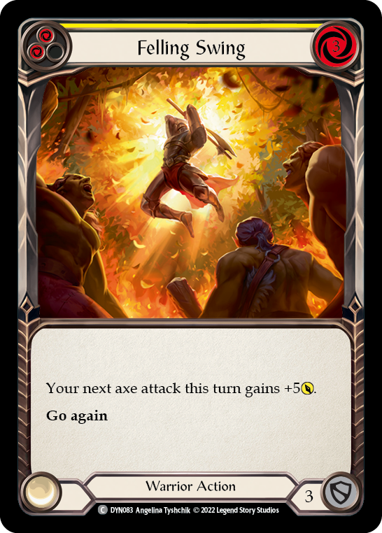 Felling Swing (Yellow) [DYN083] (Dynasty)  Rainbow Foil | Webway Games