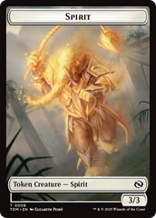 Spirit (0008) // Spirit (0009) Double-Sided Token [Tarkir: Dragonstorm Tokens] | Webway Games