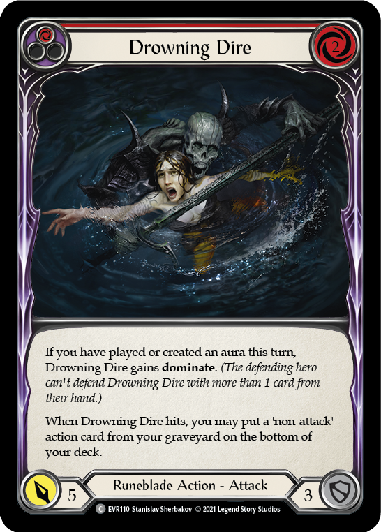 Drowning Dire (Red) [EVR110] (Everfest)  1st Edition Normal | Webway Games