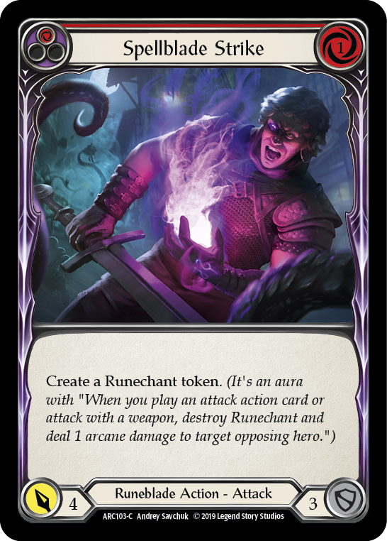 Spellblade Strike (Red) [ARC103-C] (Arcane Rising)  1st Edition Normal | Webway Games
