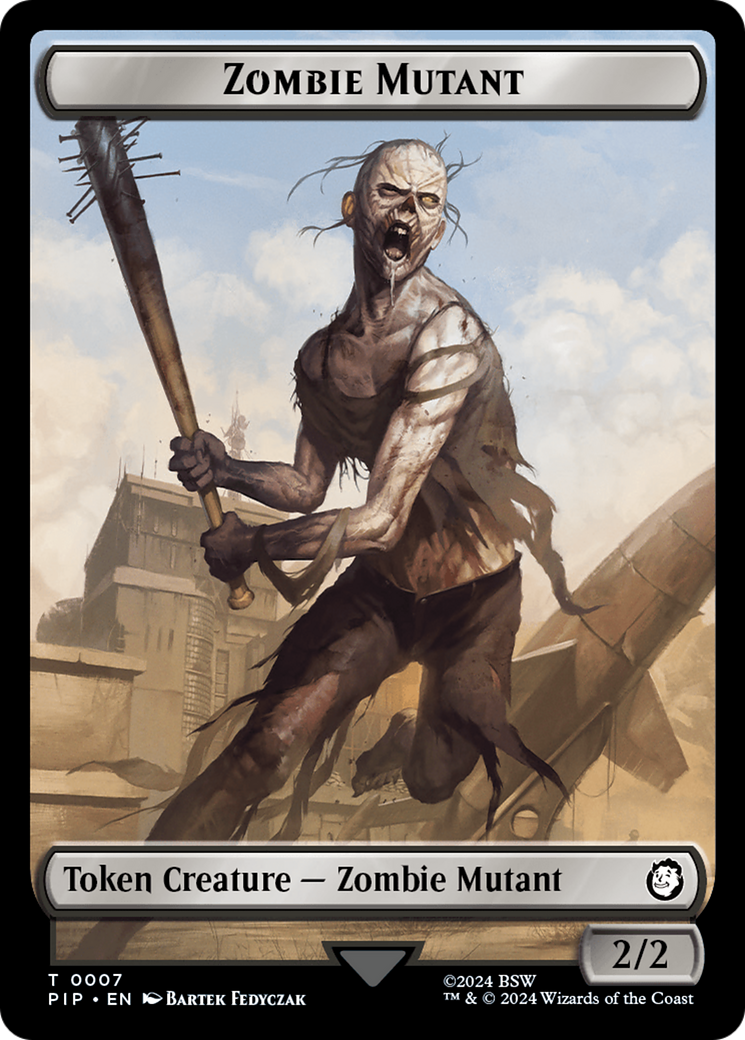Junk // Zombie Mutant Double-Sided Token [Fallout Tokens] | Webway Games
