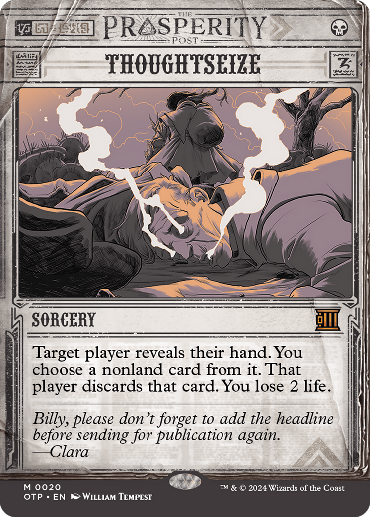 Thoughtseize [Outlaws of Thunder Junction: Breaking News] | Webway Games