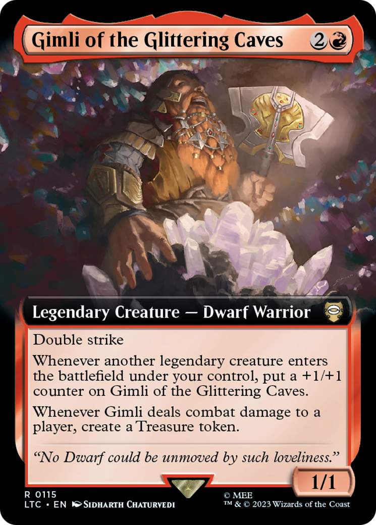 Gimli of the Glittering Caves (Extended Art) [The Lord of the Rings: Tales of Middle-Earth Commander] | Webway Games