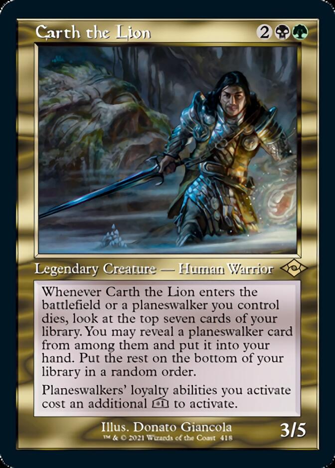Carth the Lion (Retro Foil Etched) [Modern Horizons 2] | Webway Games