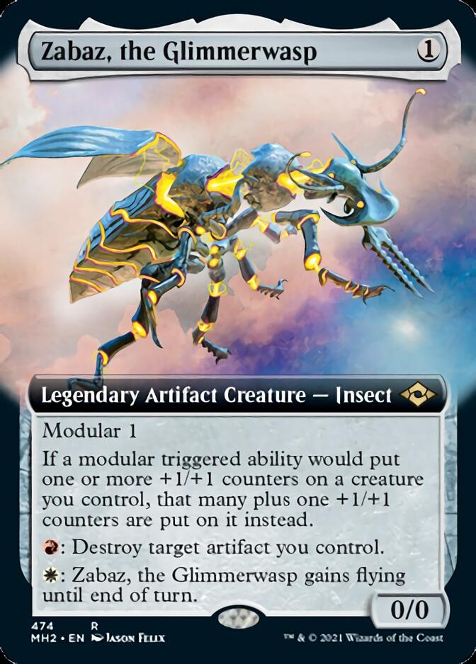 Zabaz, the Glimmerwasp (Extended Art) [Modern Horizons 2] | Webway Games