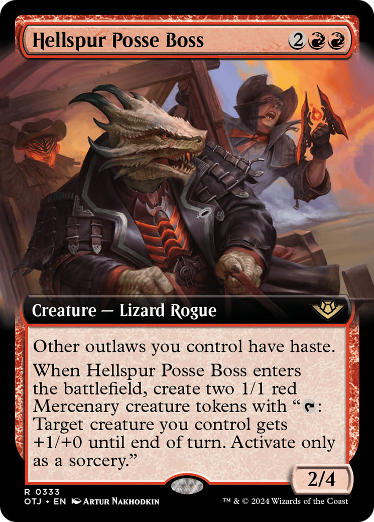 Hellspur Posse Boss (Extended Art) [Outlaws of Thunder Junction] | Webway Games
