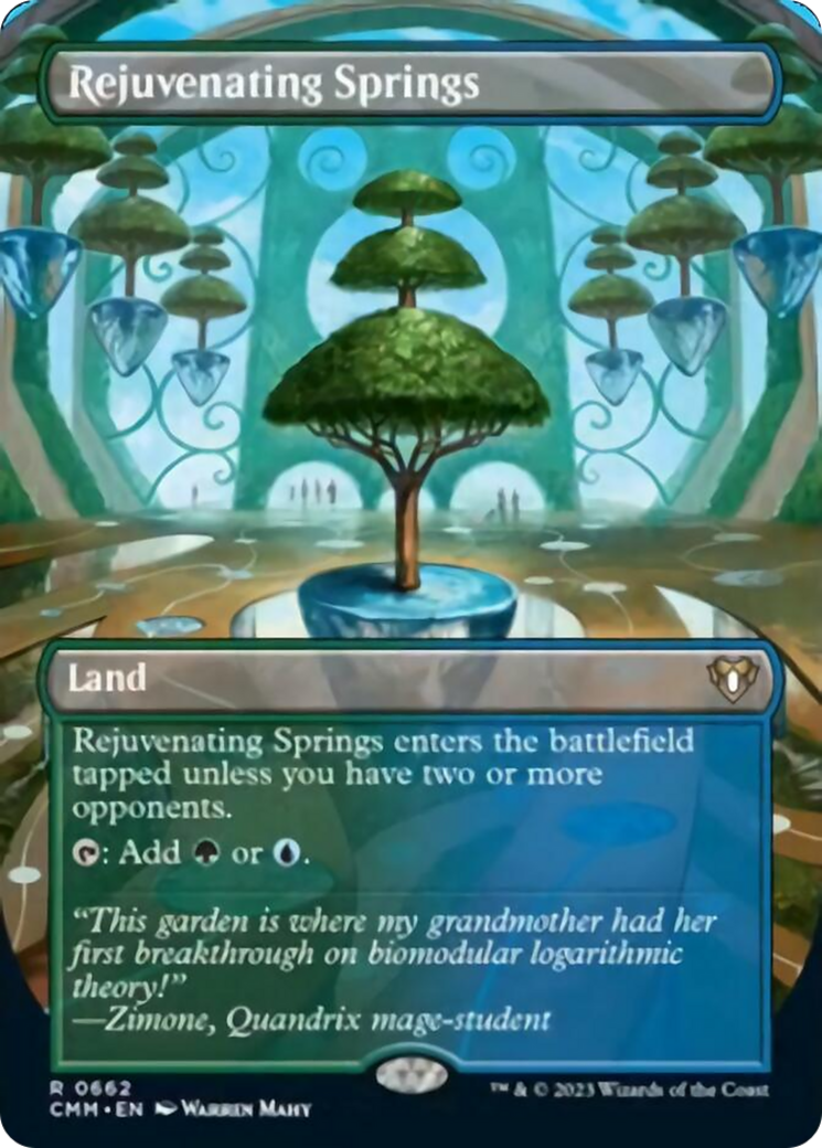 Rejuvenating Springs (Borderless Alternate Art) [Commander Masters] | Webway Games