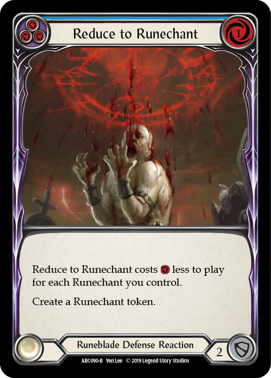Reduce to Runechant (Blue) [ARC090-R] (Arcane Rising)  1st Edition Rainbow Foil | Webway Games