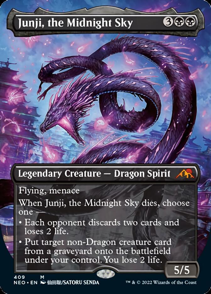 Junji, the Midnight Sky (Borderless Alternate Art) [Kamigawa: Neon Dynasty] | Webway Games