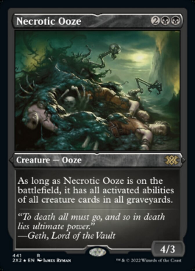 Necrotic Ooze (Foil Etched) [Double Masters 2022] | Webway Games