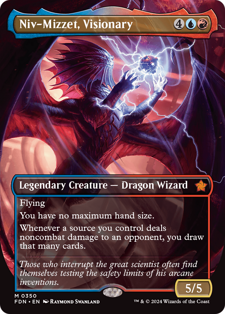 Niv-Mizzet, Visionary (Borderless) [Foundations] | Webway Games