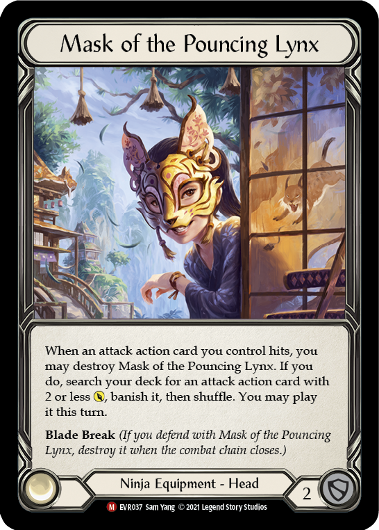 Mask of the Pouncing Lynx [EVR037] (Everfest)  1st Edition Normal | Webway Games