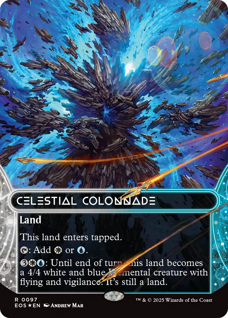 Celestial Colonnade (0097) (Borderless) (Galaxy Foil) [Edge of Eternities: Stellar Sights] | Webway Games