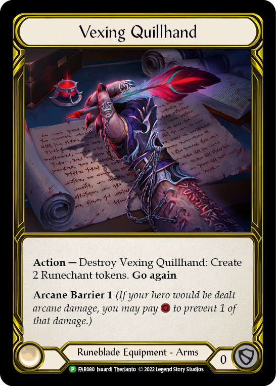 Vexing Quillhand (Golden) [FAB080] (Promo)  Cold Foil | Webway Games