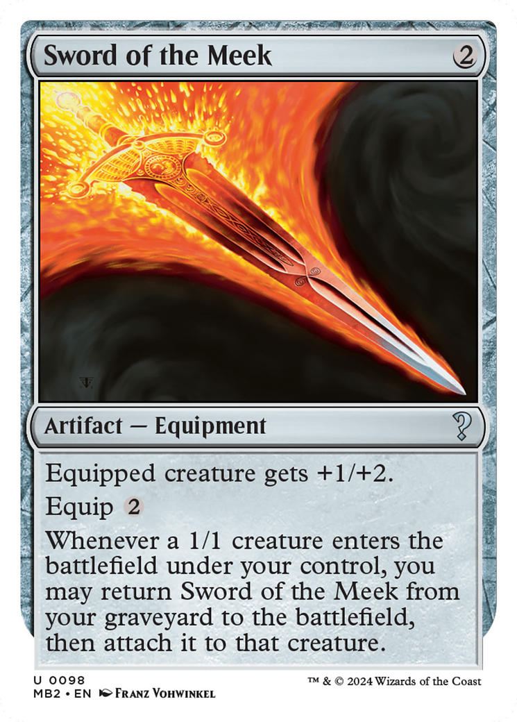 Sword of the Meek (White Border) [Mystery Booster 2] | Webway Games