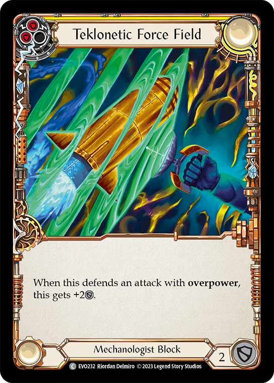 Teklonetic Force Field (Yellow) [EVO232] (Bright Lights)  Rainbow Foil | Webway Games