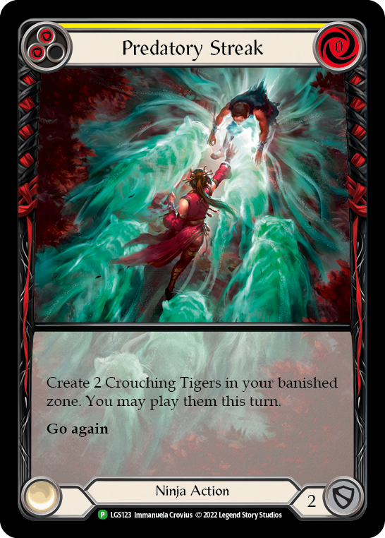 Predatory Streak (Yellow) [LGS123] (Promo)  Rainbow Foil | Webway Games