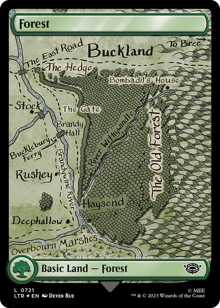 Forest (0721) (Surge Foil) [The Lord of the Rings: Tales of Middle-Earth] | Webway Games