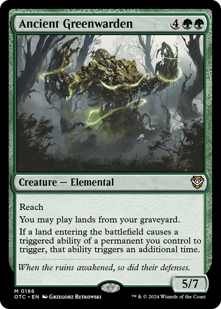 Ancient Greenwarden [Outlaws of Thunder Junction Commander] | Webway Games